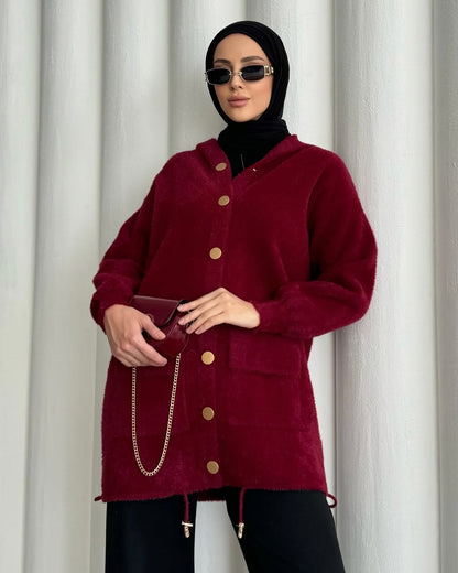 Kadın Kedi Sakal Hırka – Yumuşacık & Sıcak Tutucu